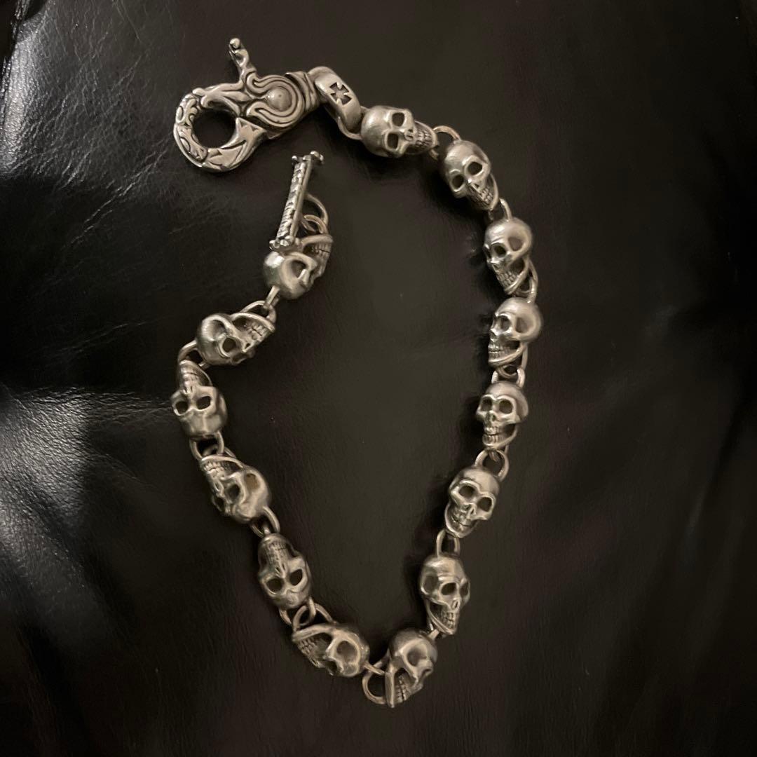 A&G スカルデザイン ウォレットチェーン