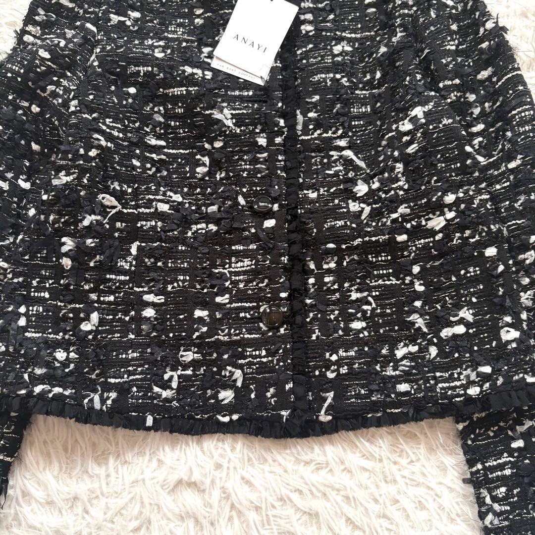 新品タグ付き✨アナイ　チェックジャガード ジャケット　ツイード　マリアケント