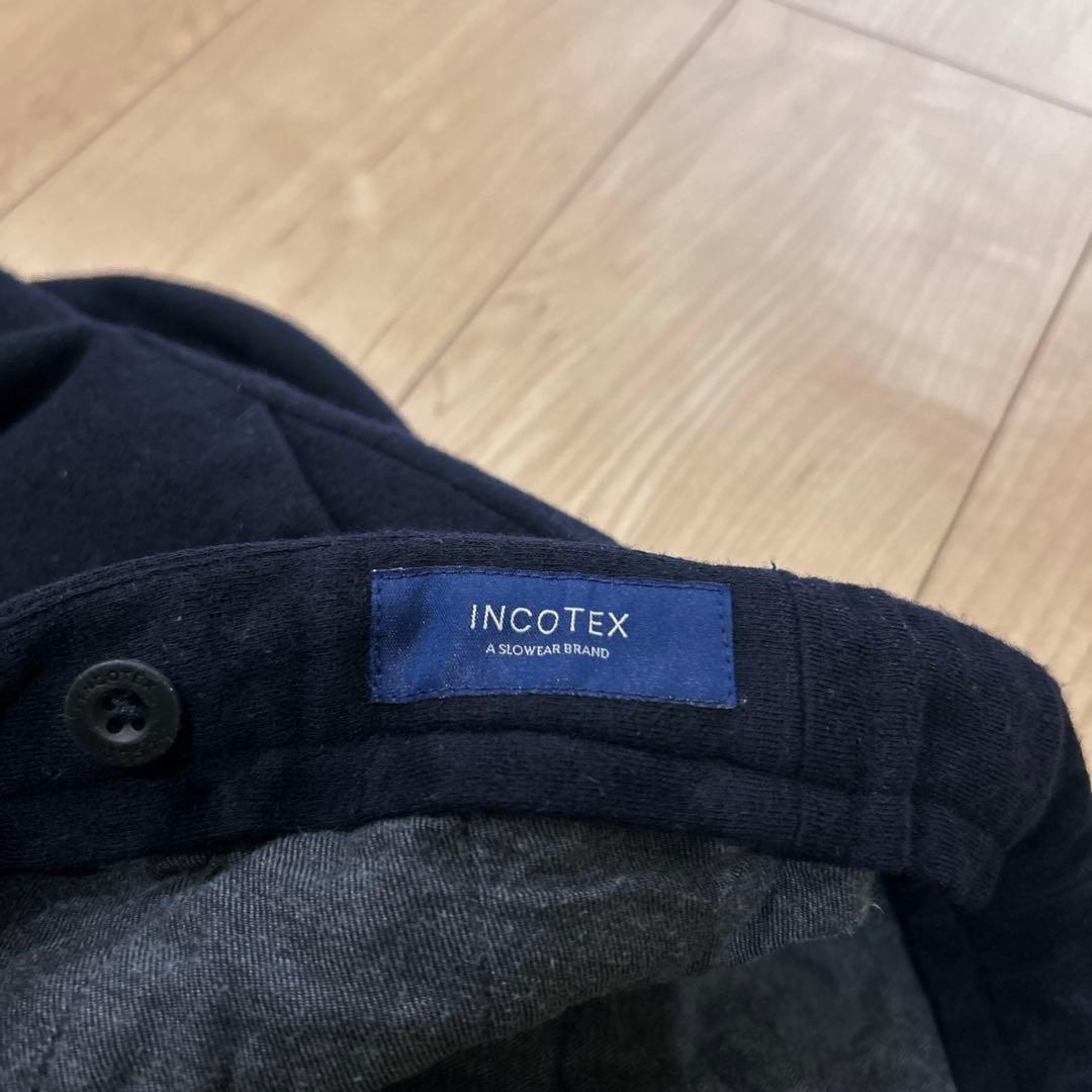 【美品】INCOTEX インコテックス ウールコットンスラックス XLサイズ