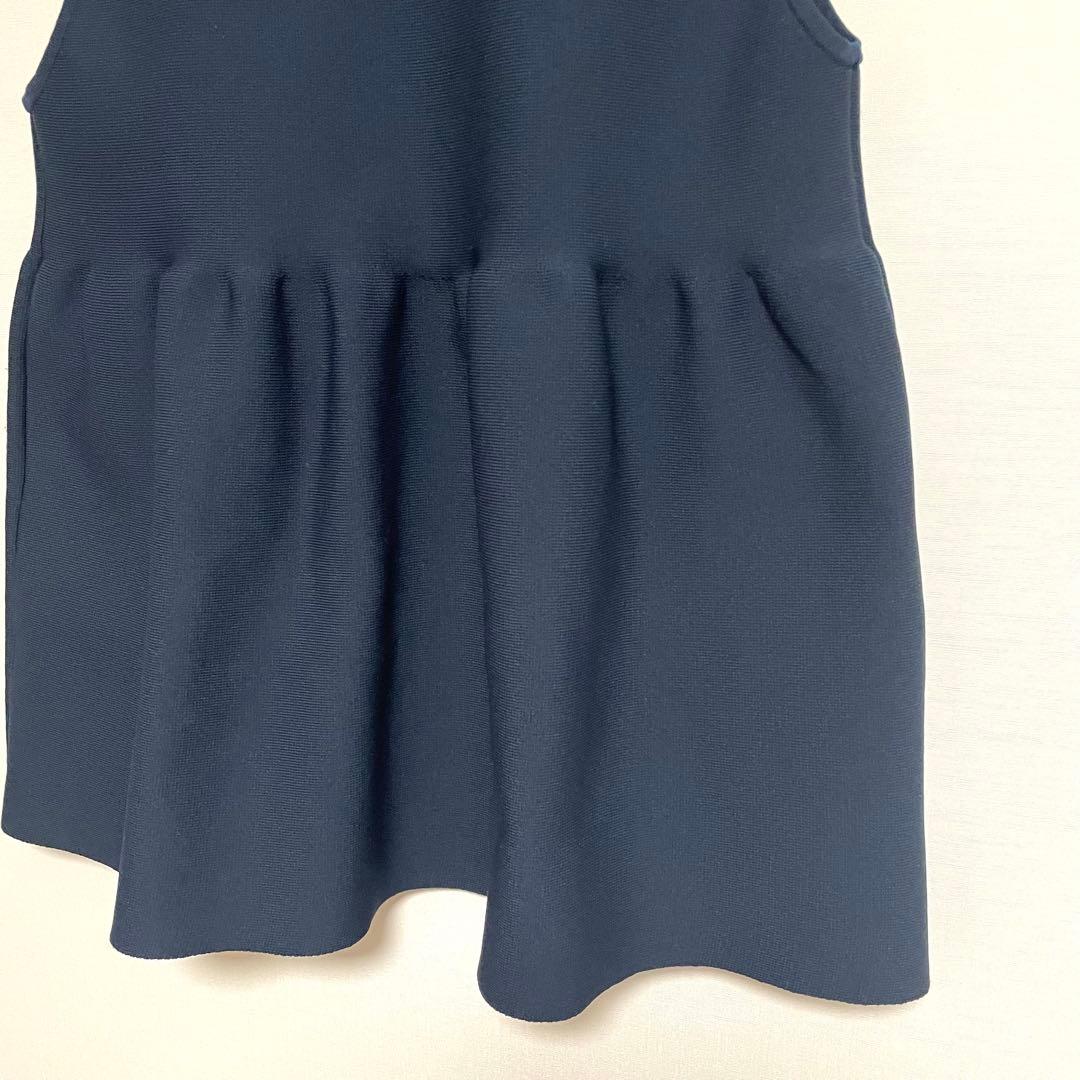【美品】　UNITED ARROWS ミニフリルニットベスト　ネイビー