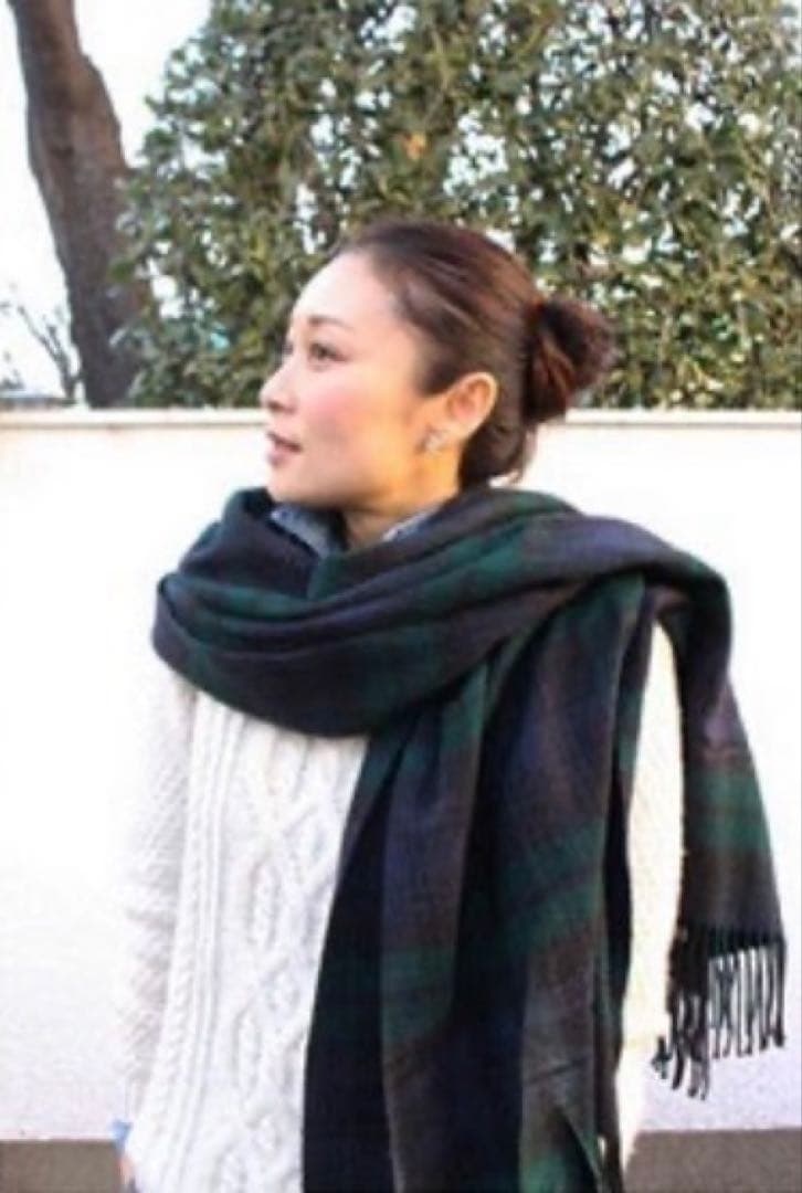 Johnstons of Elgin ストール ブラックウォッチ