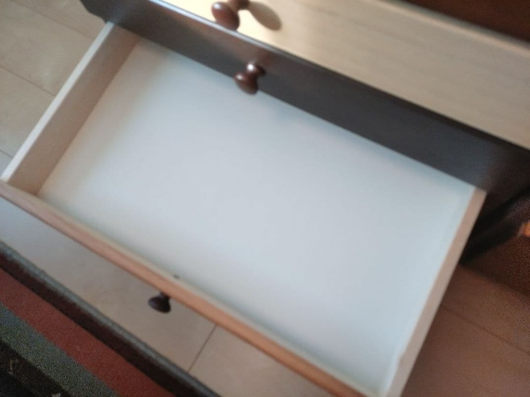 【専用出品】ニトリ　8段木目調ローチェスト（ダークブラウン）