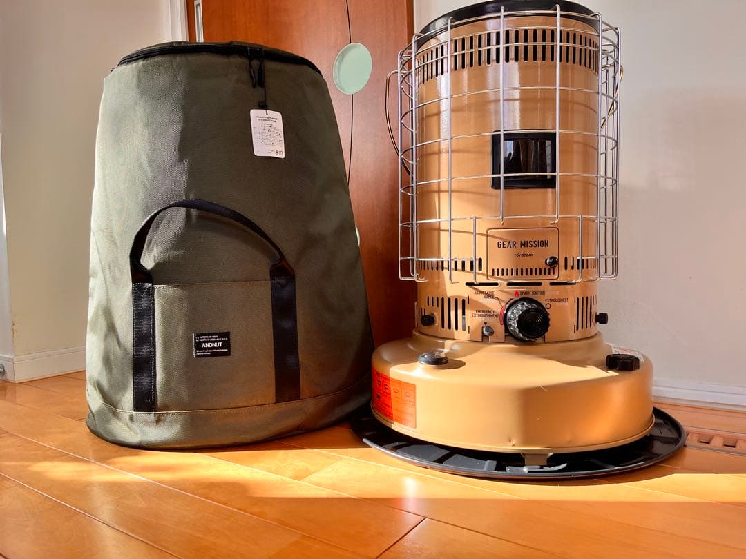 【美品】GEAR MISSION 石油ストーブ コヨーテブラウン 収納バッグ付き