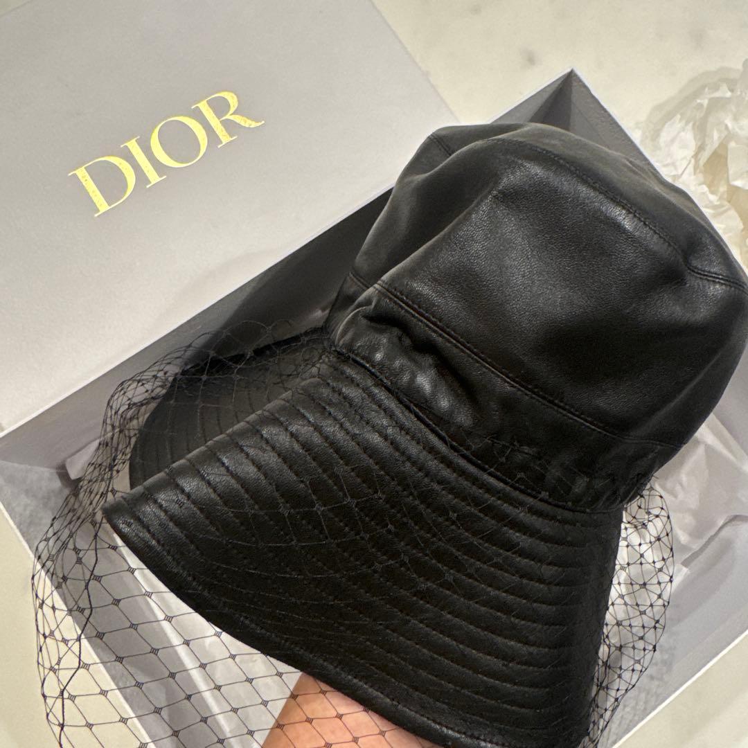 Dior ブラック バケットハット ネット付き
