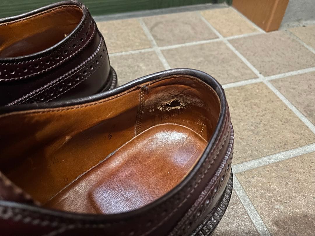 キ*ツ様 Alden オールデン 975 6.5E ウィングチップ コードバン