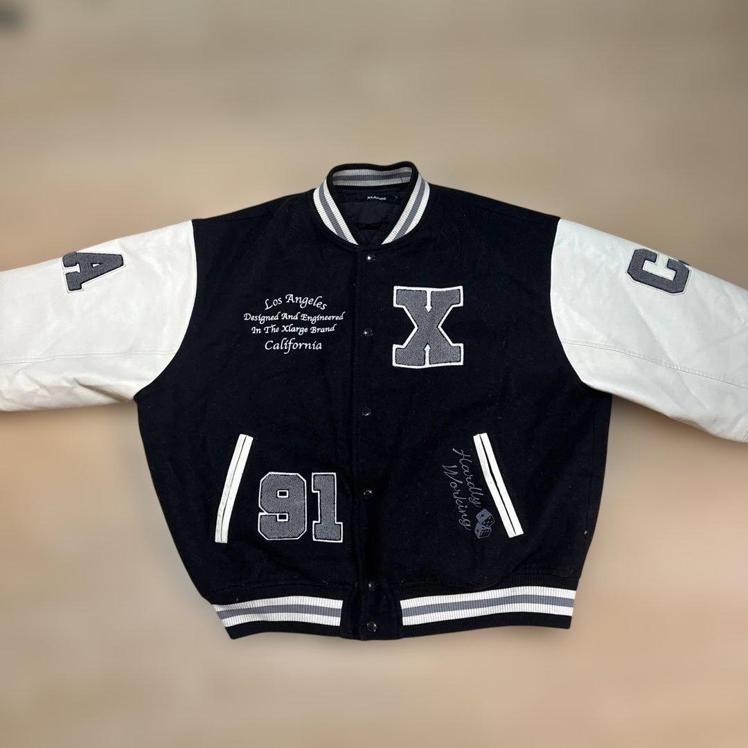 XLARGE スタジャン ネイビー/ホワイト XL 値下げ交渉可能です！