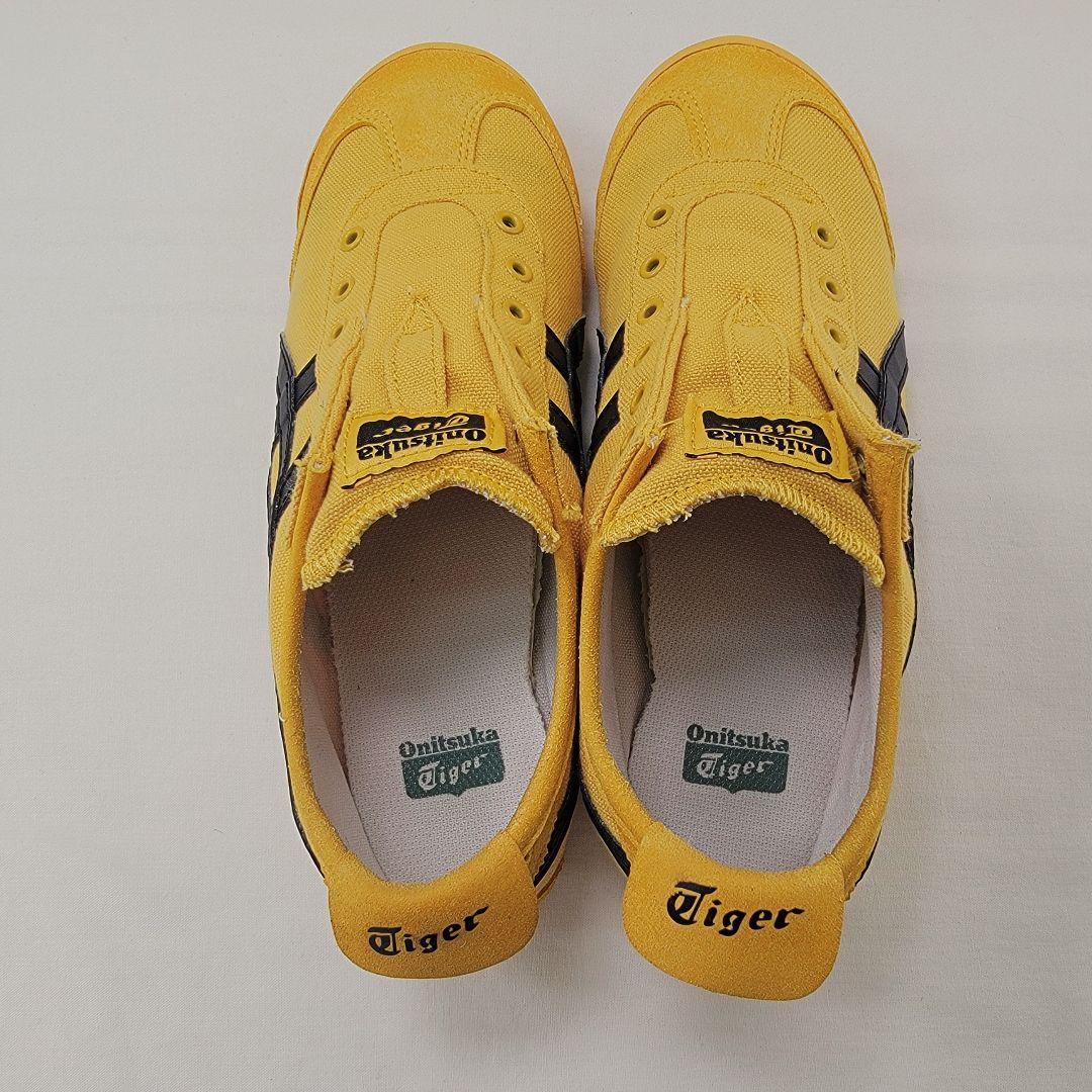 オニツカタイガー メキシコ66 スリッポン イエロー/ブラック 24.5cm