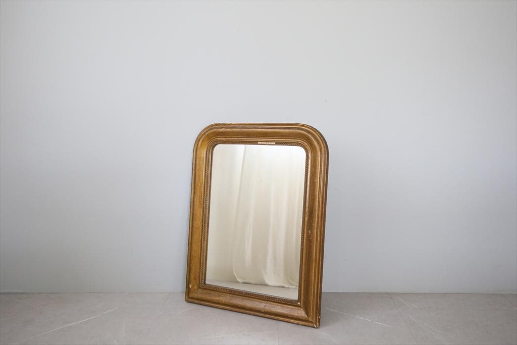 フランスアンティークルイフィリップ様式ミラー/ウォールミラー鏡(68-146-2