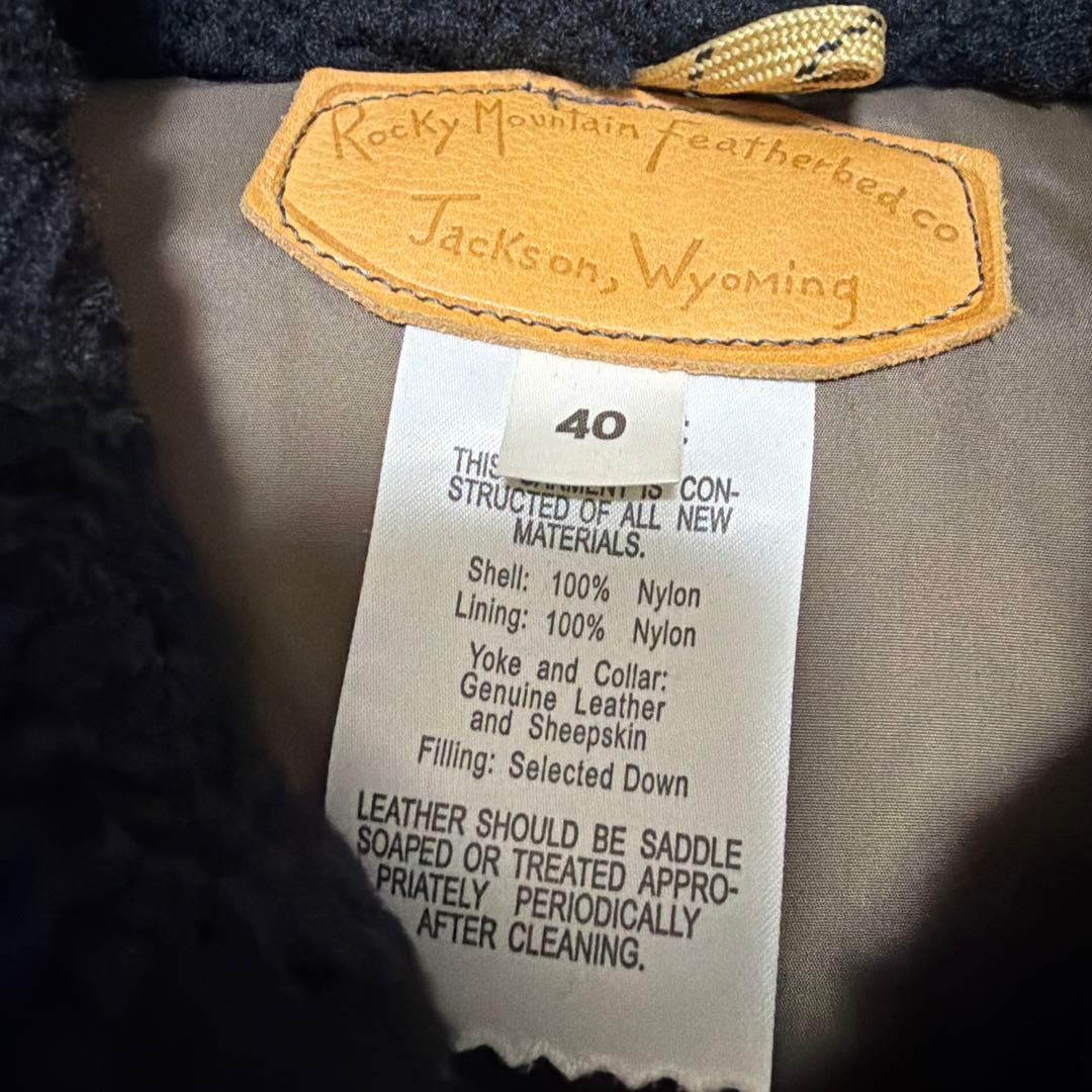 極美品　ロッキーマウンテン　クリスティ　ボア　ダウンベスト　オリーブ　ブラック