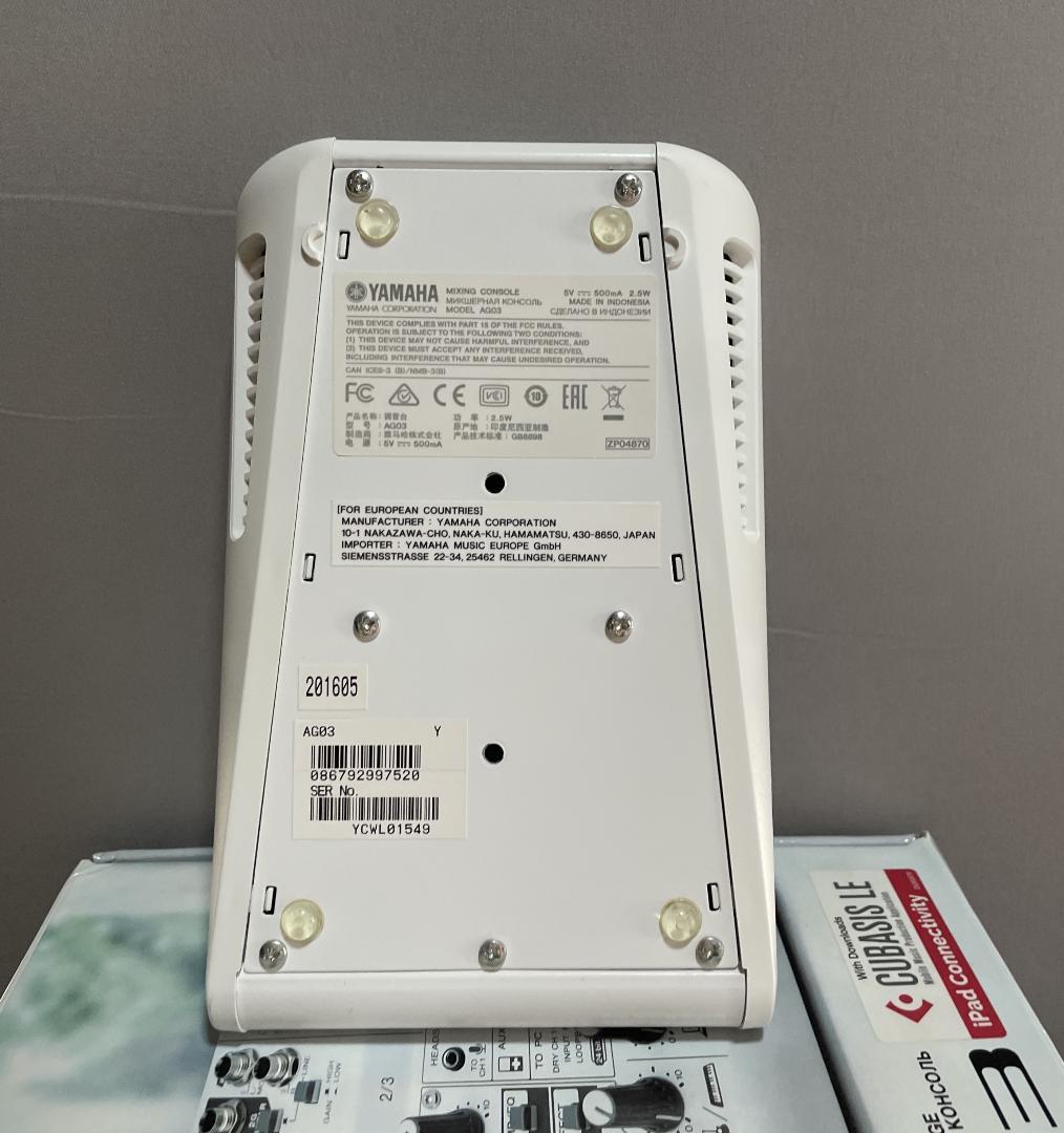 YAMAHA AG03 ミキシングコンソール オーディオインターフェース