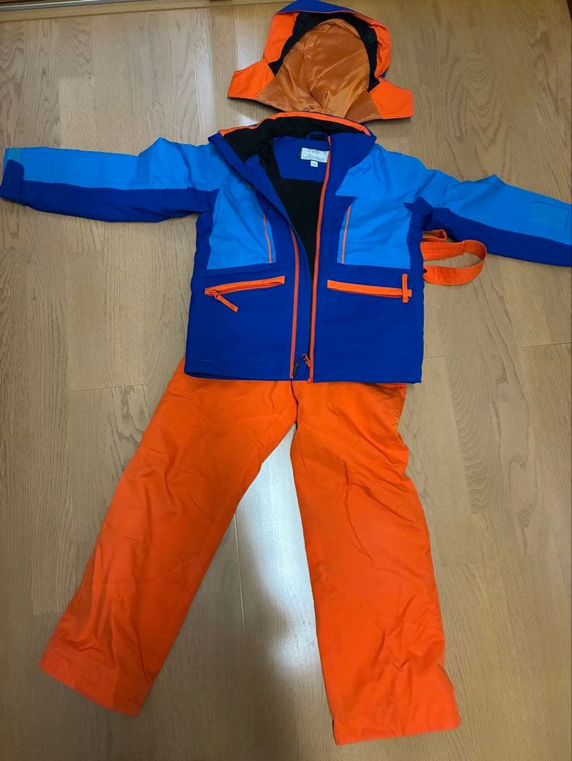 Phenix 子ども用スキーウェア 青とオレンジ