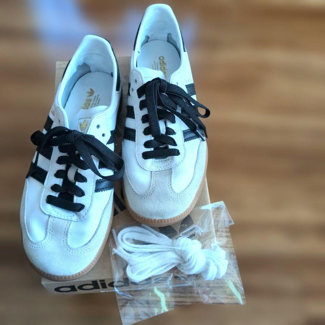 adidas Samba Decon ホワイト/ブラック 22.5