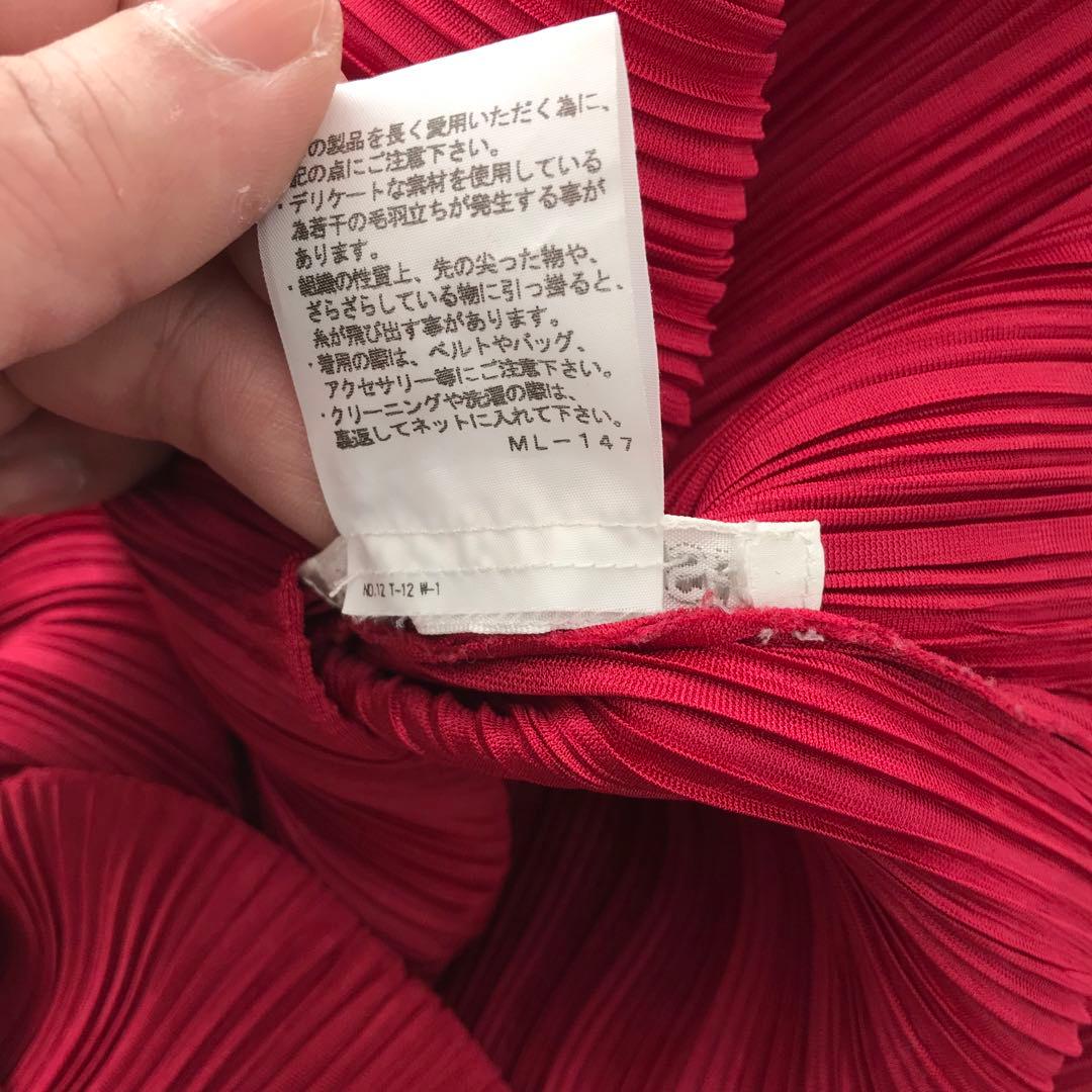 プリーツプリーズ イッセイミヤケ プリーツ ワンピース 希少 ボルドー 3