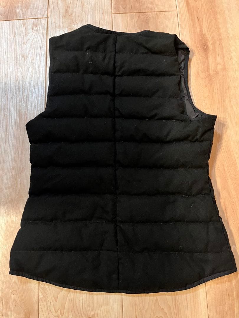 【当日または翌日発送】 TATRAS ウール ブラック ダウンベスト 02