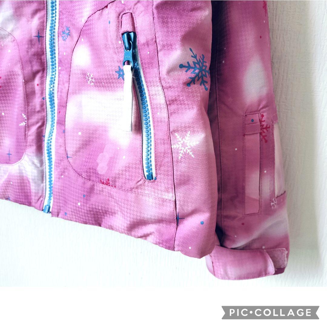 【美品】Phenix スキーウェア 130　ガールズ　ぼかしピンク×ブルー 結晶