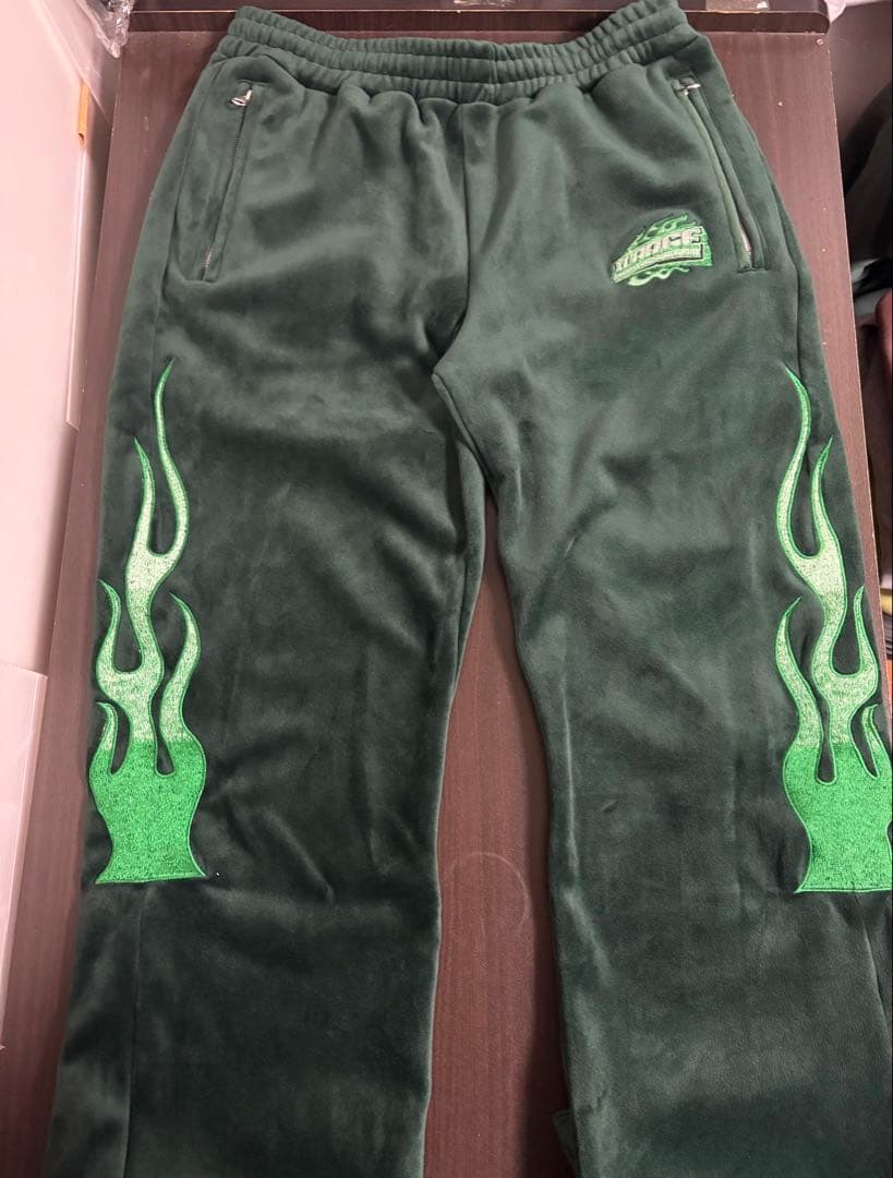 XLARGE ベロアトラックジャケット(XL)&パンツ (L) セットアップ着画