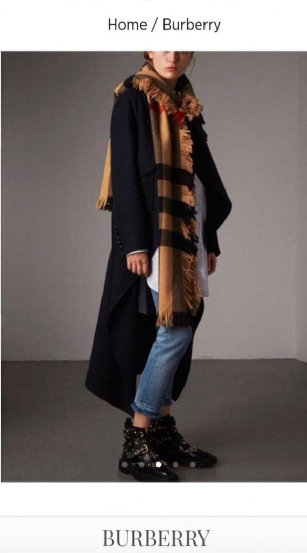 チャイ♪BURBERRY バーバリー スカーフマフラー サイドフリンジ