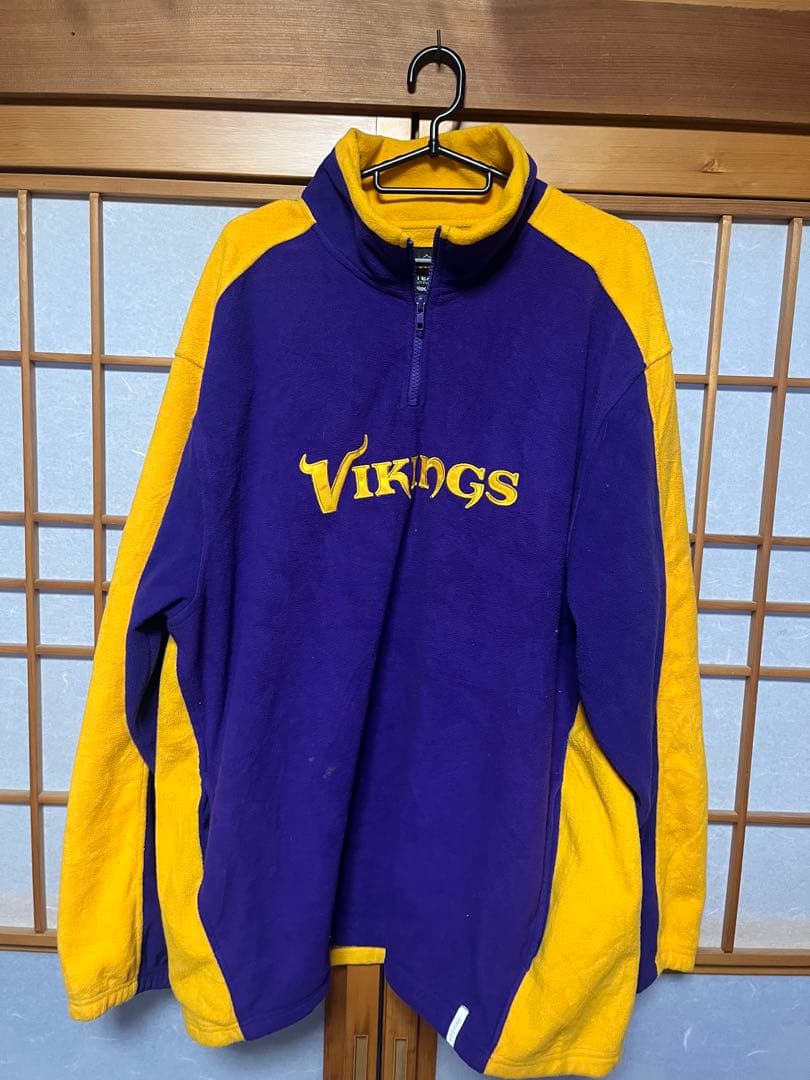 Vikings ハーフジップ ウェア 紫と黄色