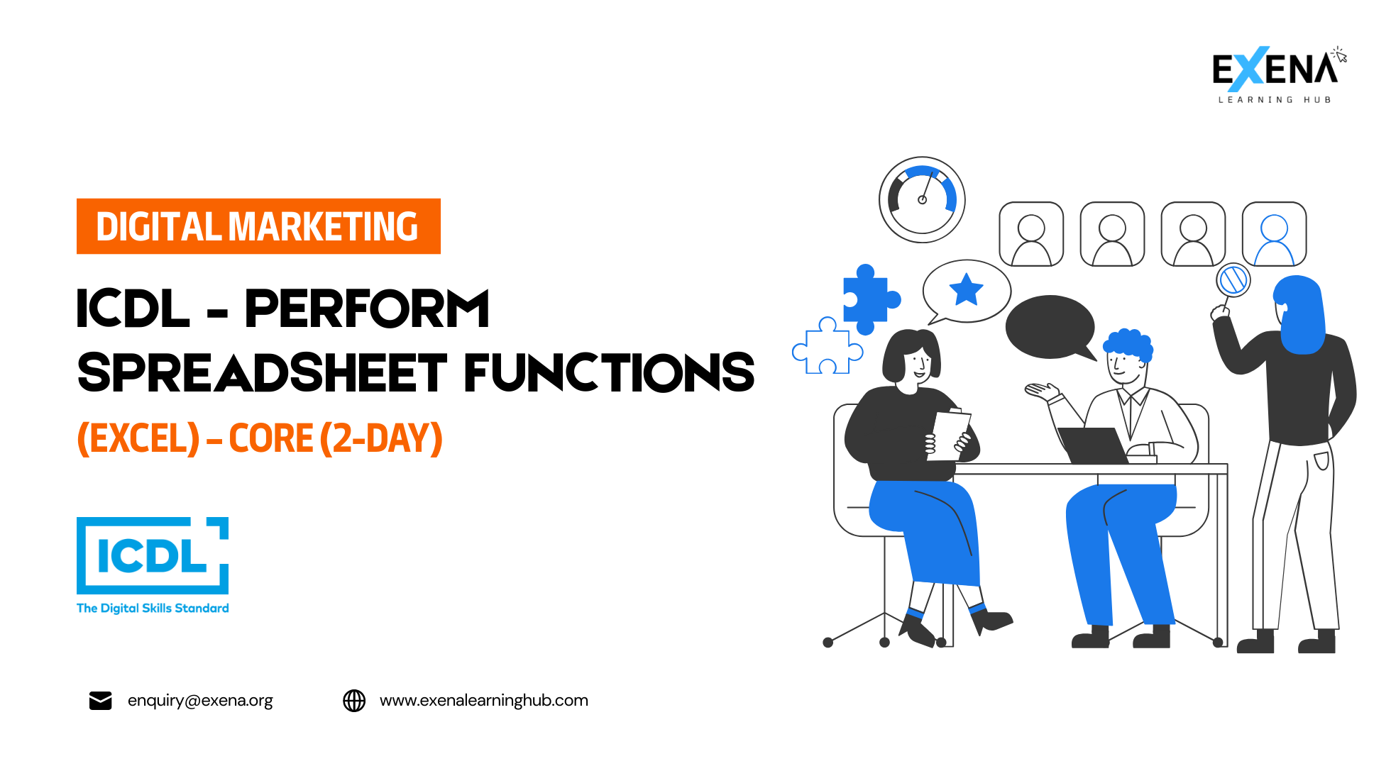 ICDL – Perform Spreadsheet Functions (Excel) – Core (2-day)​
